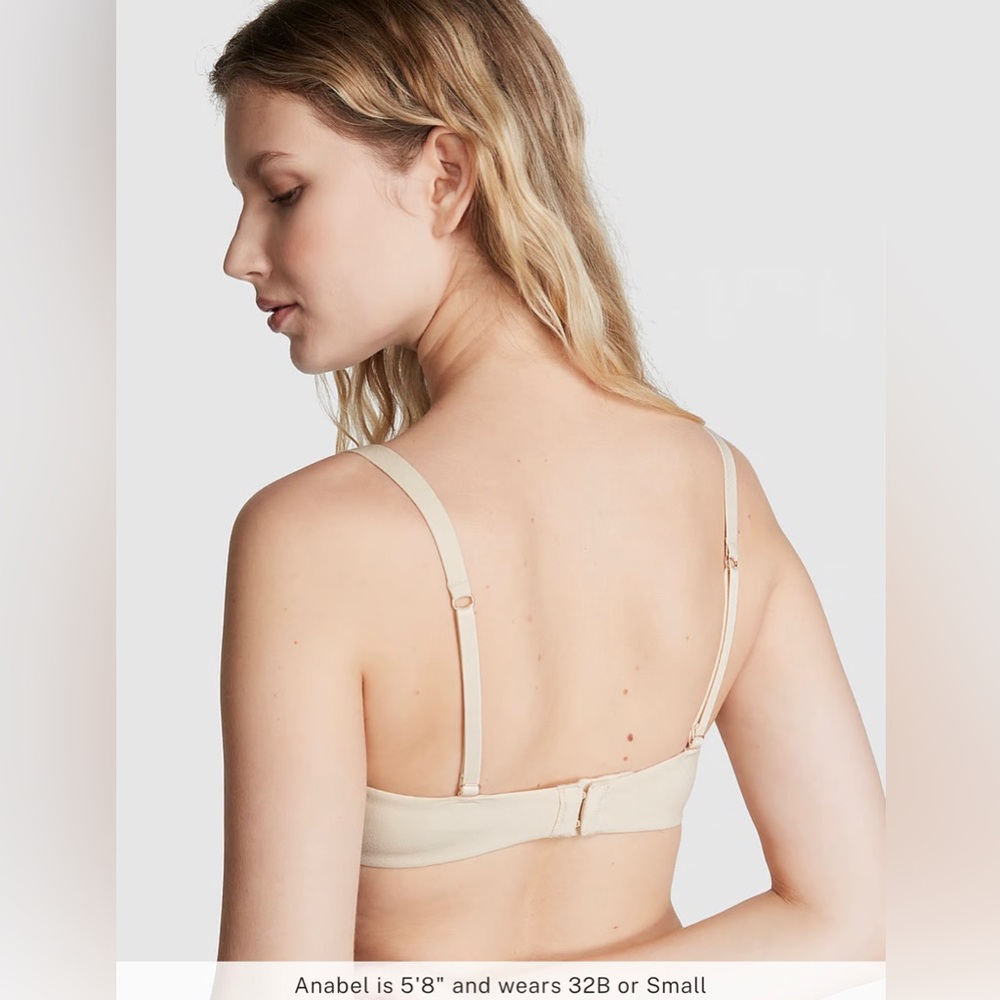 🆕 PINK VICTORIA’S SECRET LOUNGIN' LIGHTLY LINED SCOOP BRALETTE BRA LARGE - Picture 2 of 9